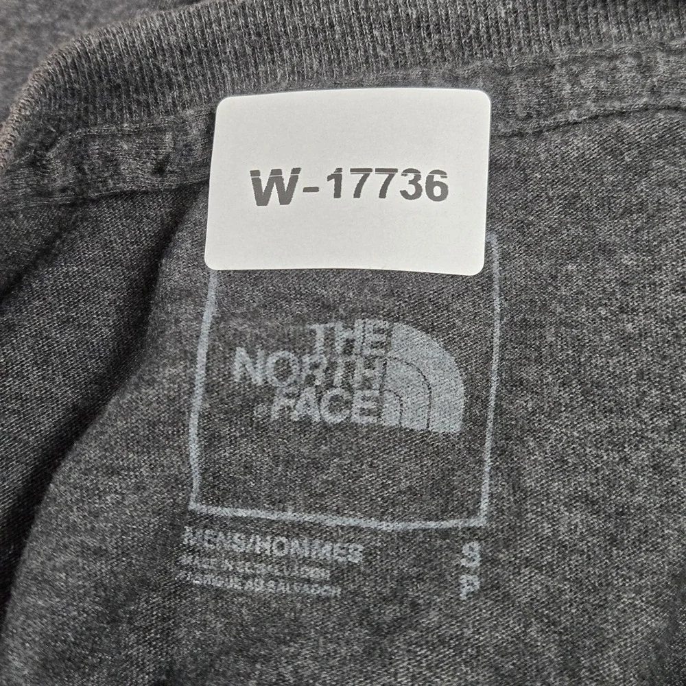 The North Face Men Shirt S Gray NSE Graphic Logo Crew Neck Long Sleeve Tee